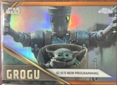 IG-11's New Programming [Orange Refractor] #JG-7 Star Wars 2023 Topps Chrome Journey of Grogu