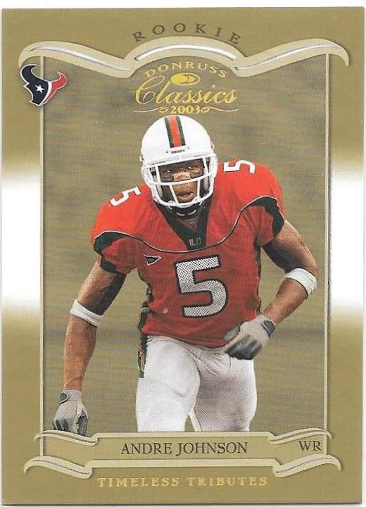 Andre Johnson [Timeless Tributes] #180 Football Cards 2003 Panini Donruss Classics