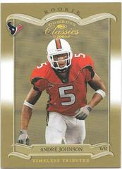 Andre Johnson [Timeless Tributes] #180 Football Cards 2003 Panini Donruss Classics Prices