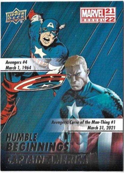 Captain America #HB-1 Marvel 2021 Upper Deck Annual Humble Beginnings