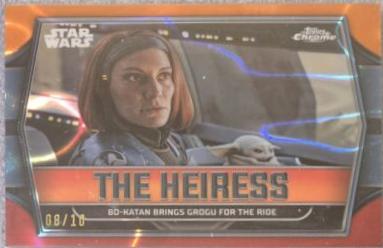 Bo-Katan Rescues The Mandalorian [Mustafar Lava Refractor] #TH-6 Star Wars 2024 Topps Chrome The Heiress