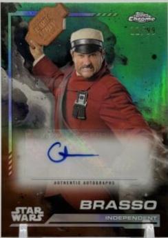 Joplin Sibtain as Brasso [Kashyyyk Green Refractor] #AU-B Star Wars 2024 Topps Chrome Autograph