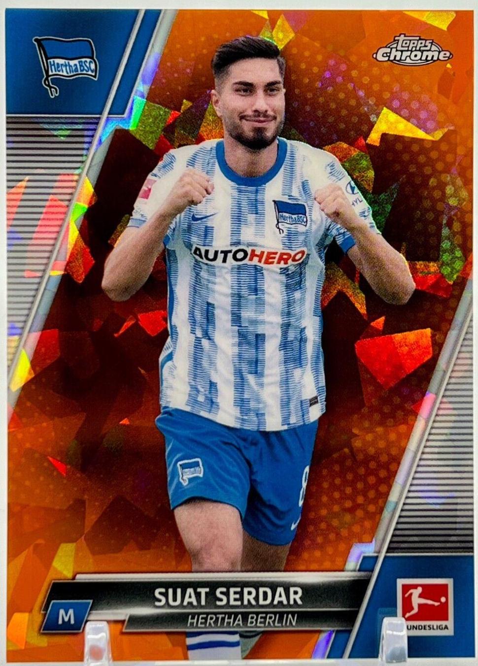 Suat Serdar [Orange] #12 Soccer Cards 2021 Topps Chrome Bundesliga Sapphire