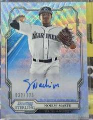 Noelvi Marte [Orange Wave Refractor] #CPA-NM Baseball Cards 2019 Bowman Chrome Prospects Autographs Prices