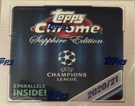 Hobby Box Soccer Cards 2020 Topps Chrome UEFA Champions League Sapphire