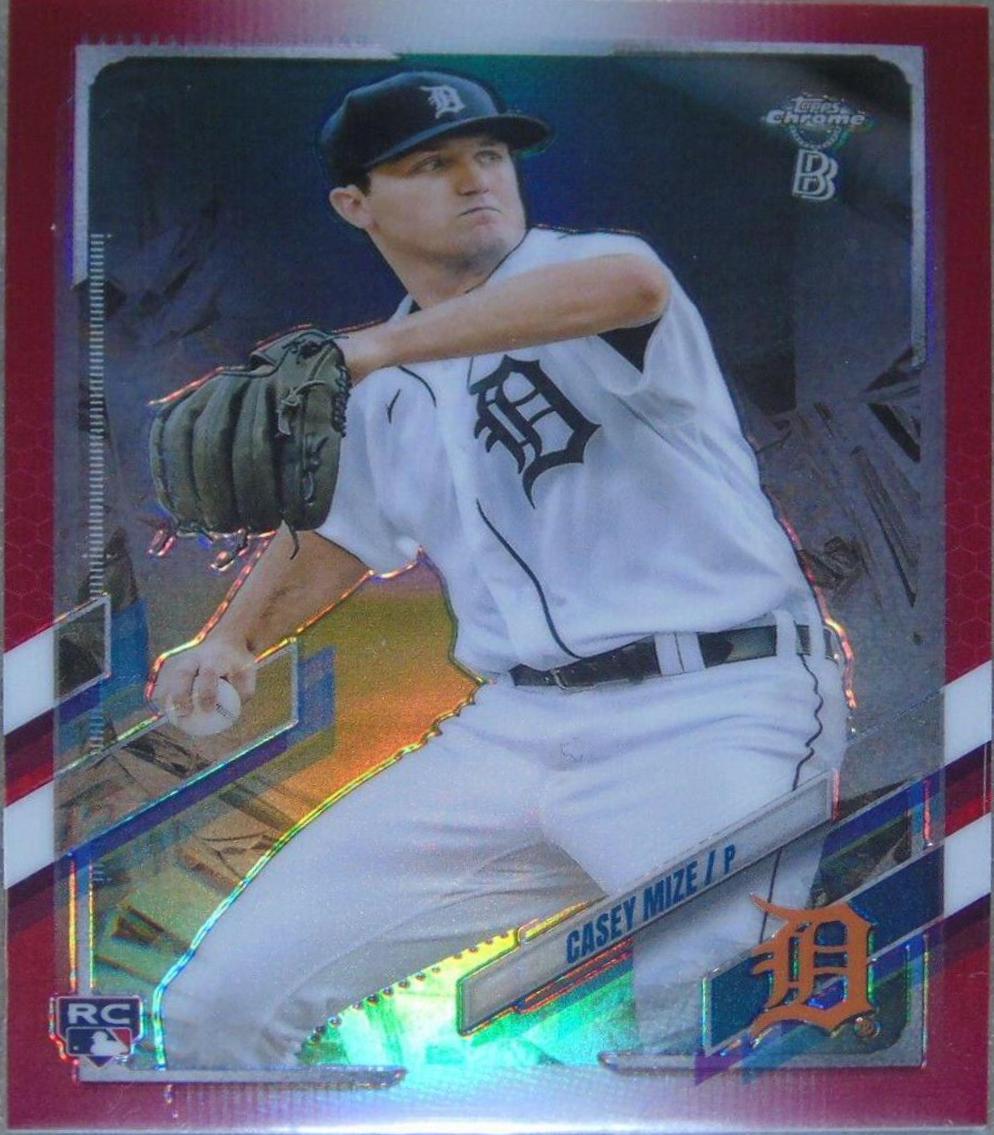 Casey Mize [Red Refractor] #4 Baseball Cards 2021 Topps Chrome Ben Baller