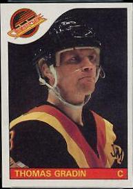 Thomas Gradin #16 Hockey Cards 1985 Topps