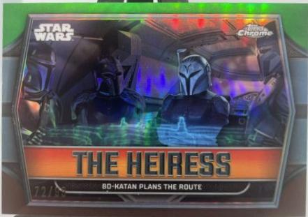 Bo-Katan Plans the Route [Kashyyyk Green Refractor] #TH-4 Star Wars 2024 Topps Chrome The Heiress