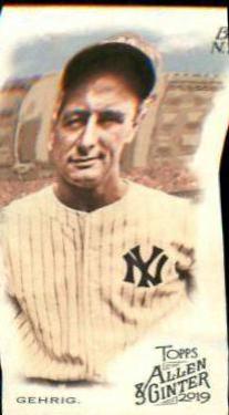 Lou Gehrig [Mini Brooklyn Back] #4 Baseball Cards 2019 Topps Allen & Ginter