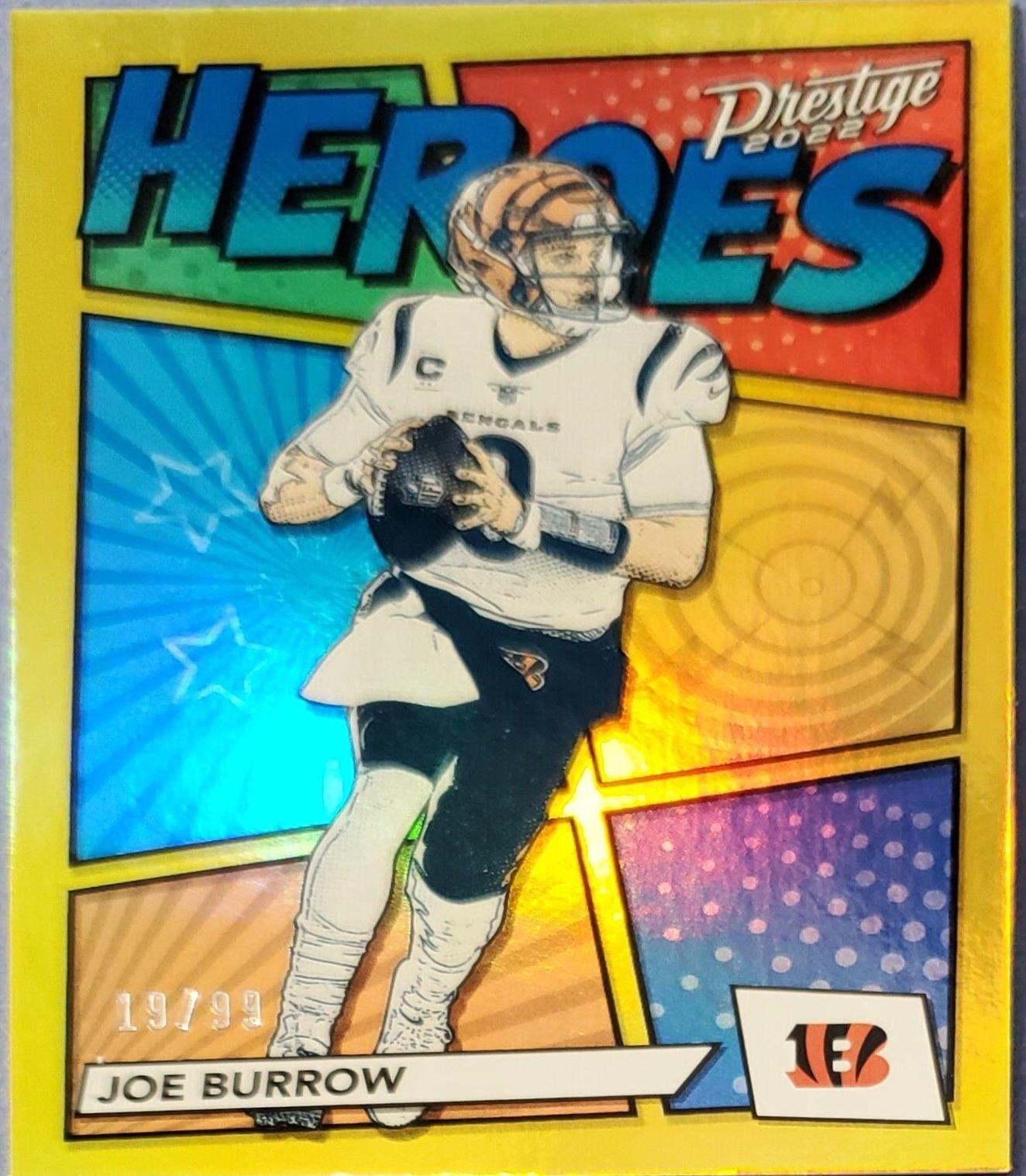 Joe Burrow [Gold] #H-2 Football Cards 2022 Panini Prestige Heroes