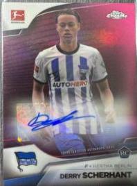 Derry Scherhant [Pink] #BCA-DSC Soccer Cards 2022 Topps Chrome Bundesliga Autographs