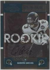 Quentin Groves [Autograph] #186 Football Cards 2008 Playoff Contenders Prices