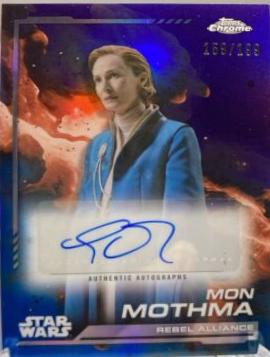 Genevieve O'Reilly as Mon Mothma [Kamino Aqua Refractor] #AU-GO Star Wars 2024 Topps Chrome Autograph