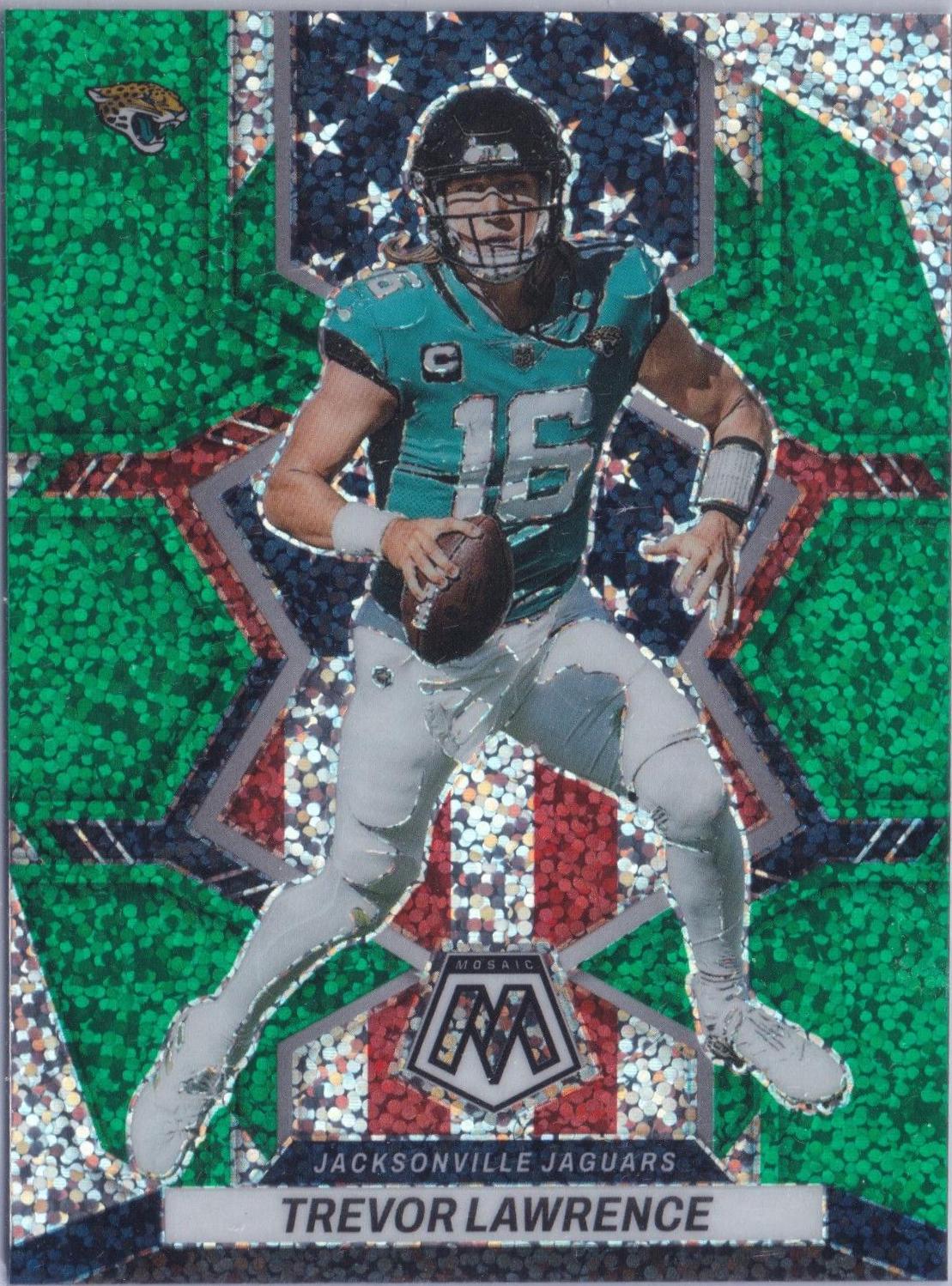 Trevor Lawrence [Green Sparkle] #267 Football Cards 2022 Panini Mosaic