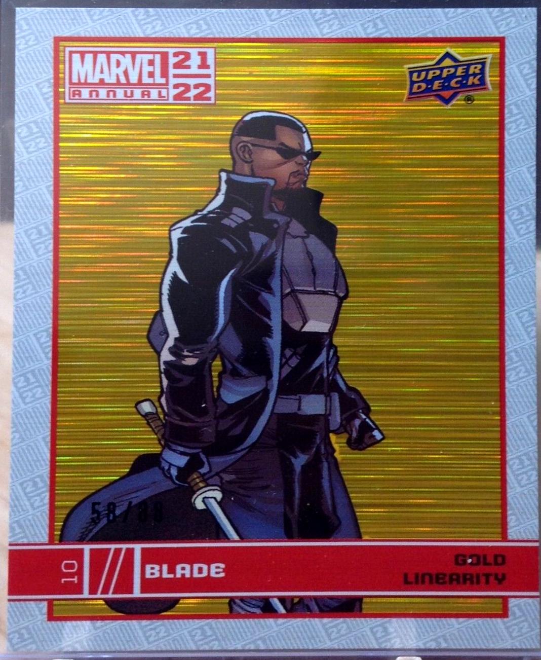 Blade [Gold Linearity] #10 Marvel 2021 Upper Deck Annual