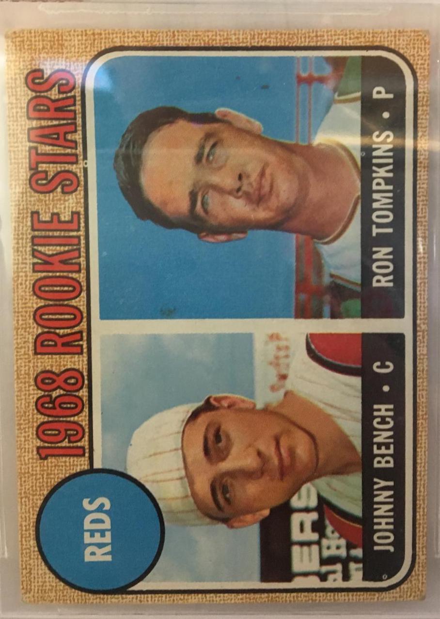 1968 Topps Red offers Rookies Johnny Bench Ron Tompkins #247 - PSA 3 - VG