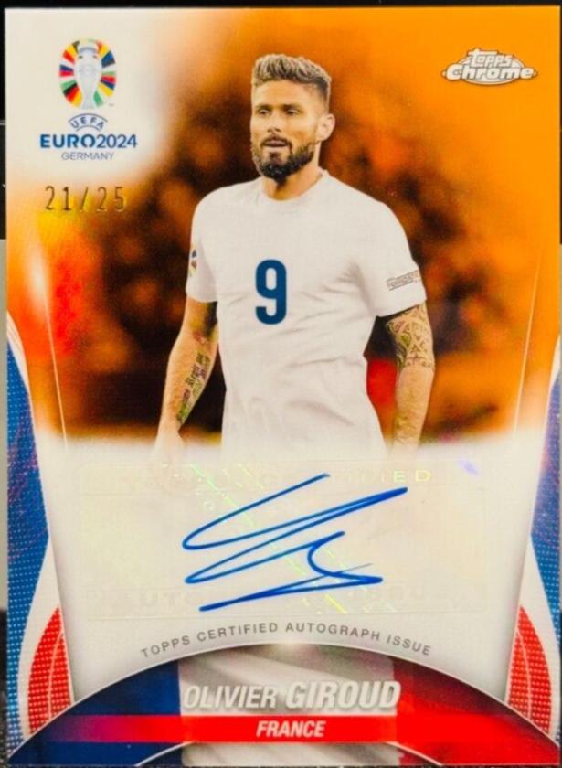 Olivier Giroud [Orange Refractor] CAOG Prices 2024 Topps Chrome