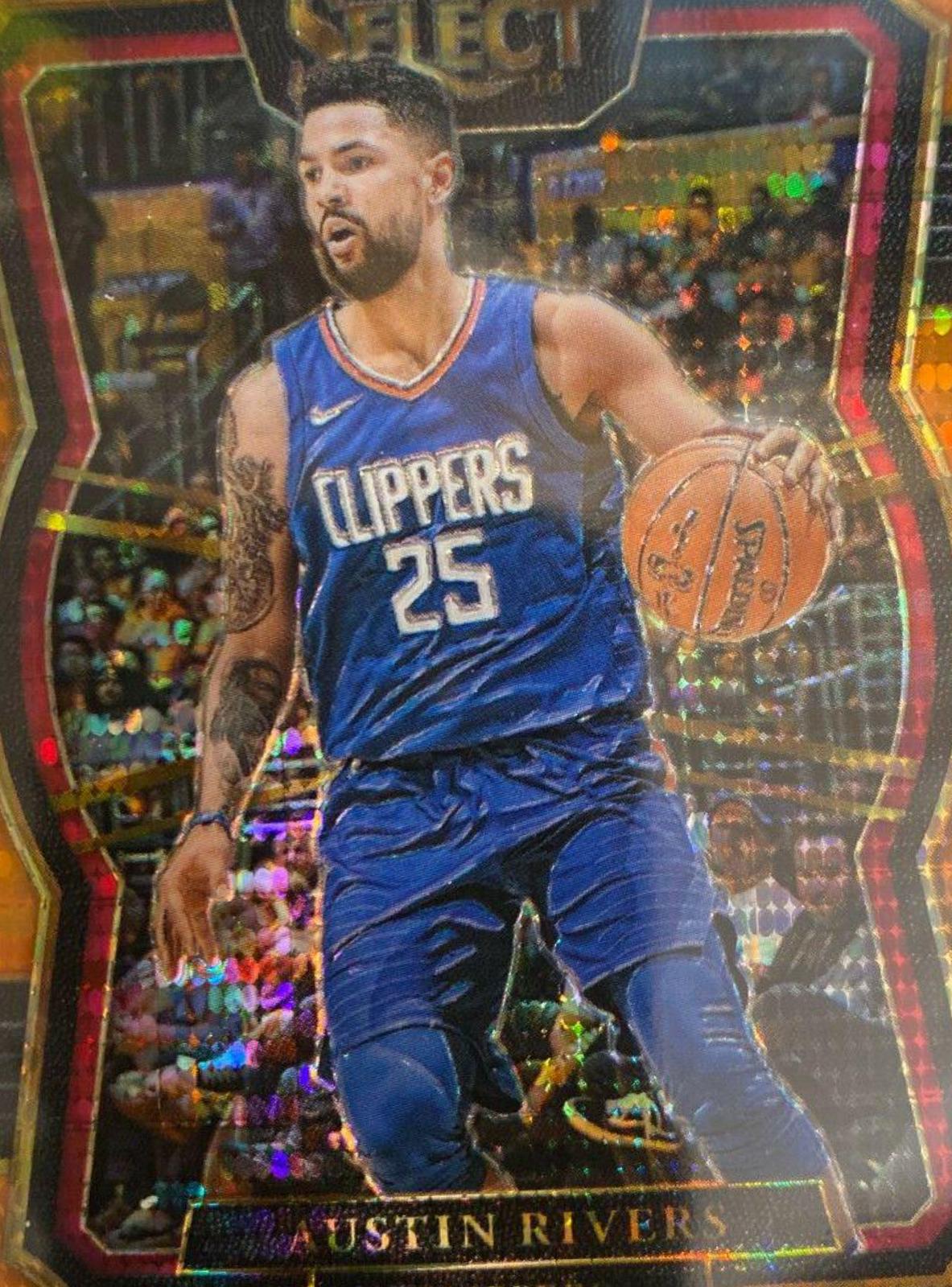 Austin Rivers Neon Orange Pulsar Prizm #141 Basketball Cards 2017 Panini Select