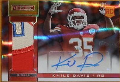 Knile Davis [Autograph Longevity Team Logo Platinum] #154 Football Cards 2013 Panini Rookies & Stars