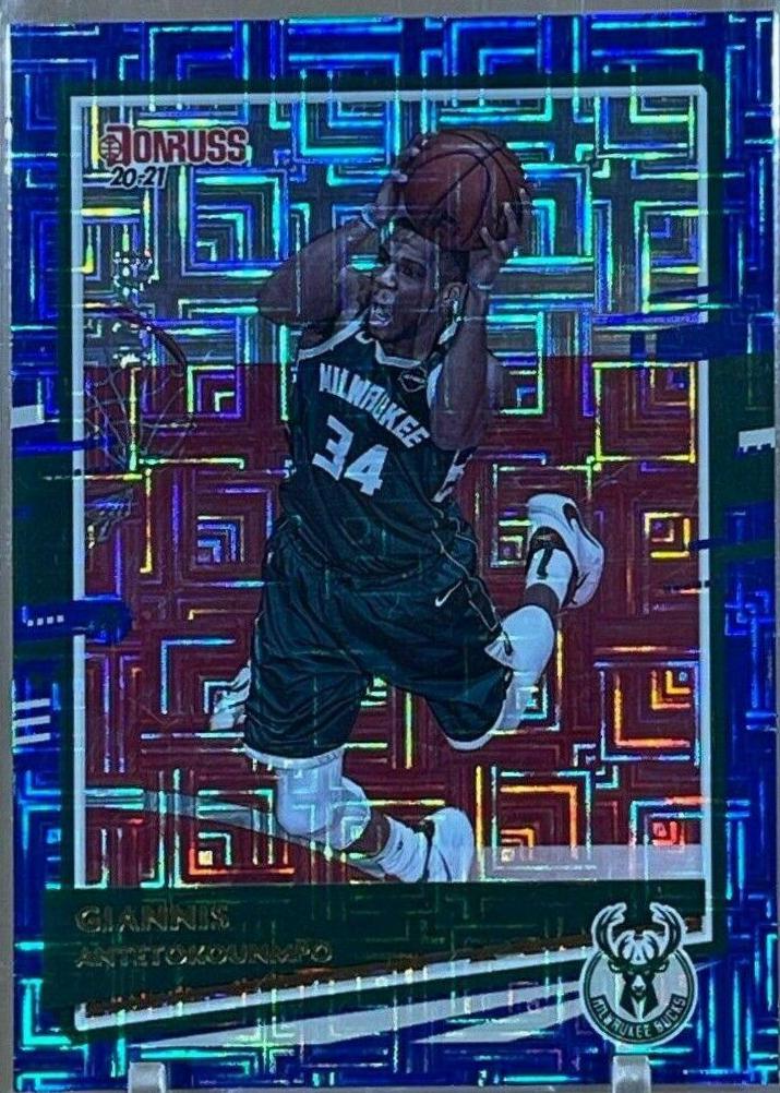 Giannis Antetokounmpo [Choice Blue] #104 Basketball Cards 2020 Donruss