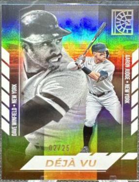 Aaron Judge, Dave Winfield [Gold] #DV-10 Baseball Cards 2022 Panini Capstone Deja Vu