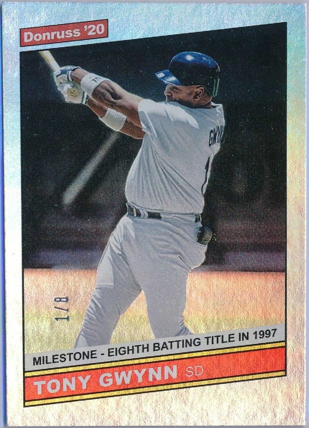 Tony Gwynn [Milestone Stat Line] #218 Baseball Cards 2020 Panini Donruss