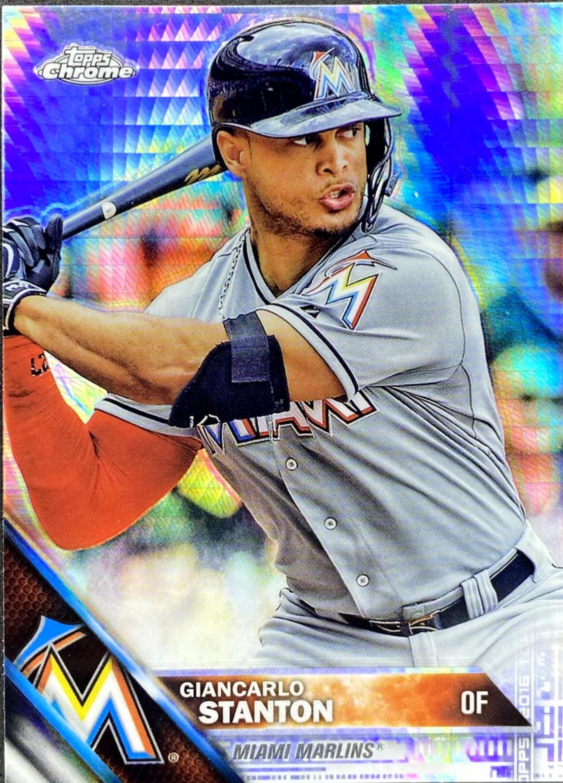 Giancarlo Stanton [Vertical Prism Refractor] #53 Baseball Cards 2016 Topps Chrome