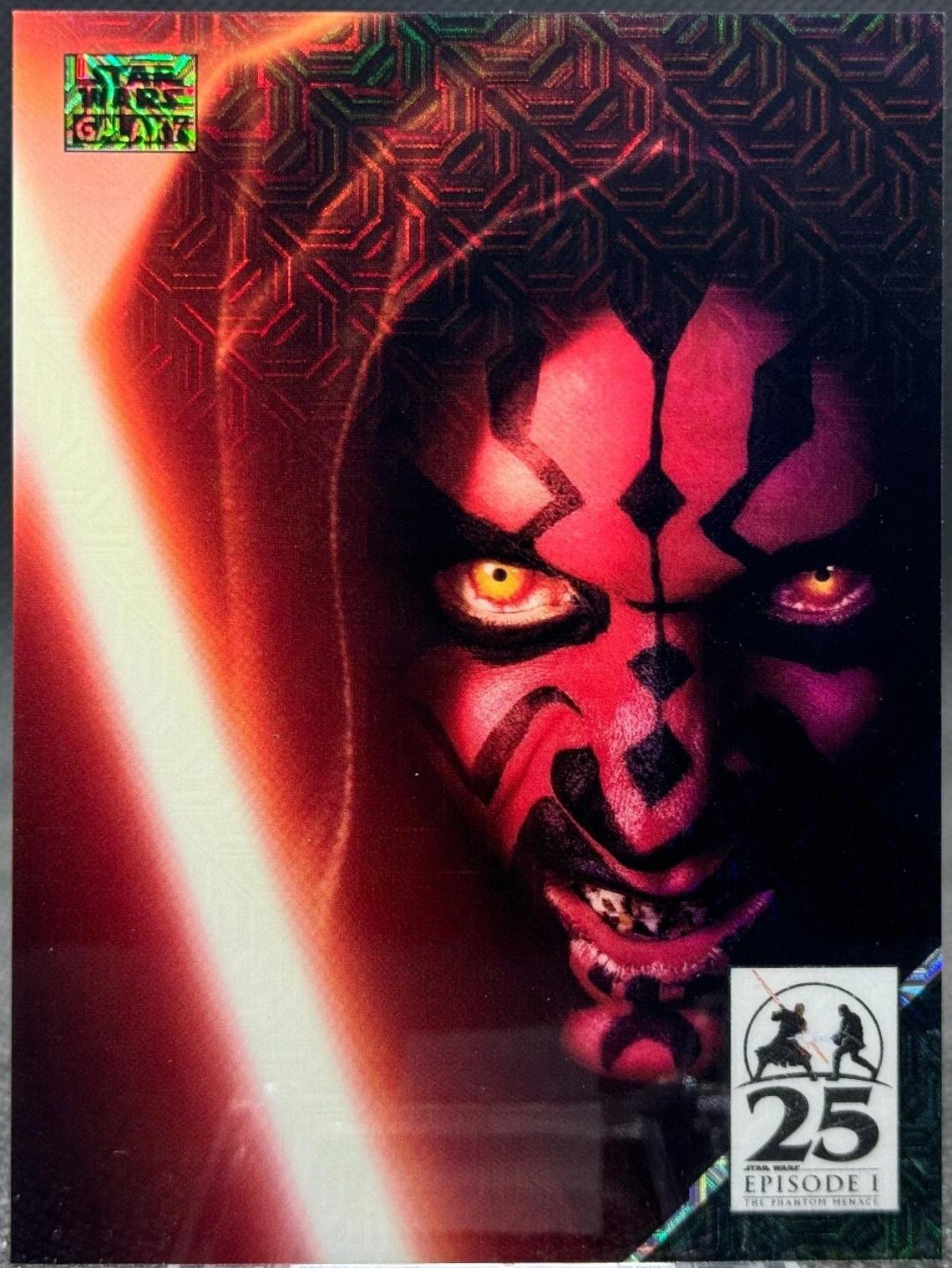 Darth Maul [Mojo Refractor] #AM-11 Star Wars 2024 Topps Chrome Galaxy Art of Darth Maul