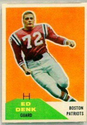 Ed Denk #125 Football Cards 1960 Fleer