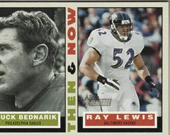 Chuck Bednarik/Ray Lewis [Then & Now] #TN-BL Football Cards 2001 Topps Heritage Prices