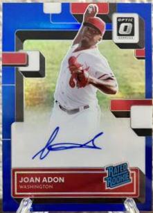 Joan Adon [Red] #RRS-AD Baseball Cards 2022 Panini Donruss Optic Rated Rookie Signatures