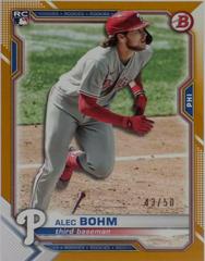 Alec Bohm [Gold] #2 Baseball Cards 2021 Bowman Prices