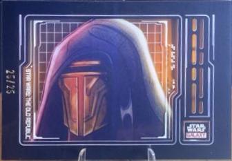 Darth Revan Helmet [Orange Refractor] #AS-15 Star Wars 2024 Topps Chrome Galaxy Armor Shadowbox