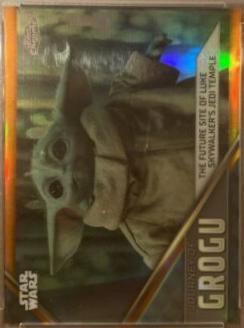 Grogu in Class [Orange Refractor] #JG-11 Star Wars 2023 Topps Chrome Journey of Grogu