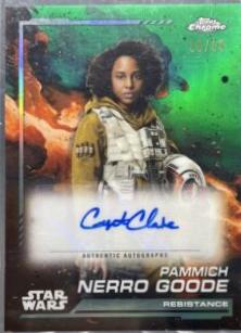 Crystal Clarke as Pammich Nerro Goode [Kashyyyk Green Refractor] #AU-CC Star Wars 2024 Topps Chrome Autograph