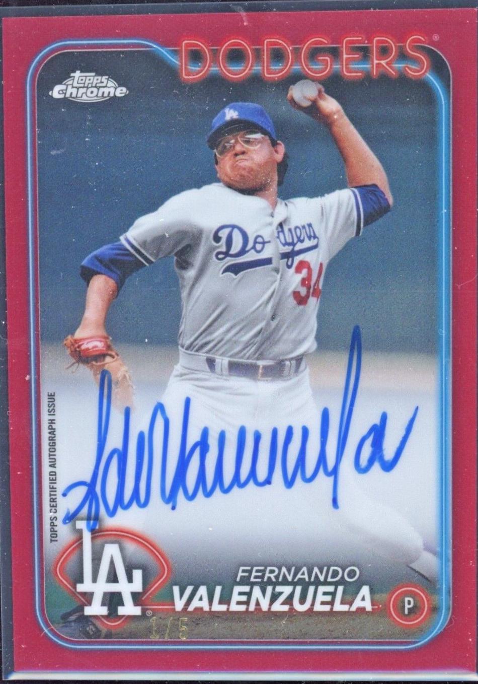 Fernando Valenzuela [Red Refractor] CLAFV Prices 2024 Topps Chrome