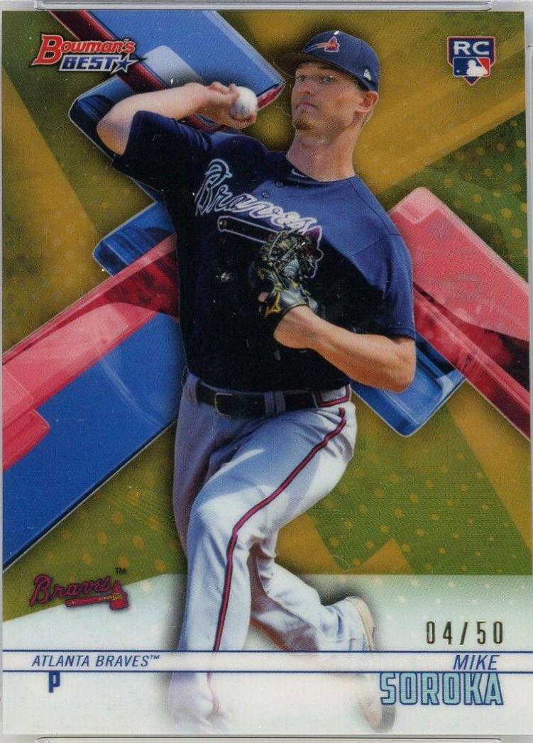 Mike Soroka [Gold Refractor] #40 Baseball Cards 2018 Bowman's Best