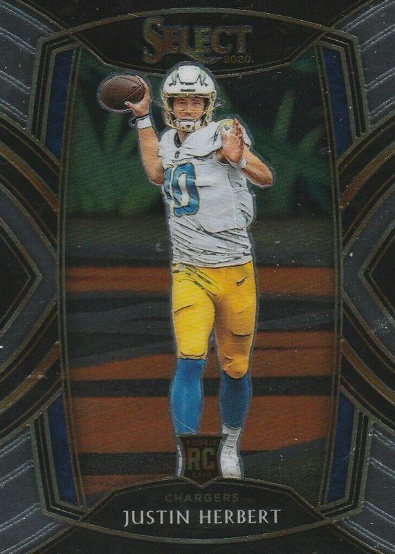 Justin Herbert 2020 store Panini Select #244 Club Level Rookie Card