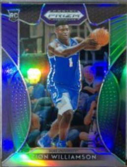 Zion Williamson [Purple, Green Prizm] #64 Basketball Cards 2019 Panini Prizm Draft Picks