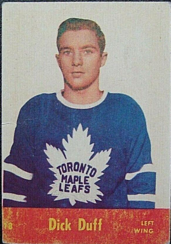 Dick Duff #18 Hockey Cards 1955 Parkhurst