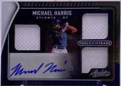 Michael Harris #TT3S-MH Baseball Cards 2022 Panini Absolute Tools of the Trade 3 Swatch Signatures Prices