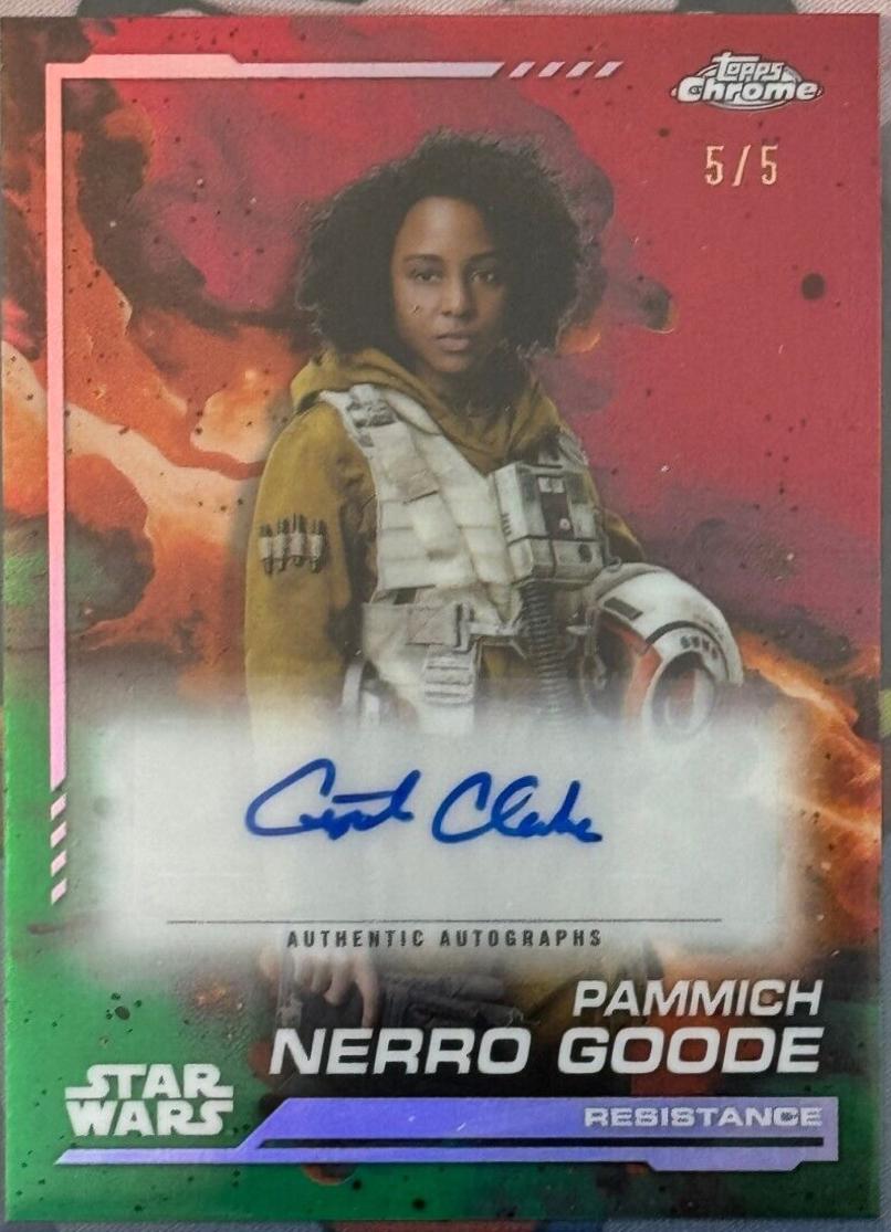 Crystal Clarke as Pammich Nerro Goode [Dathomir Red Refractor] #AU-CC Star Wars 2024 Topps Chrome Autograph