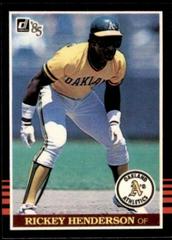 Rickey Henderson #208 Baseball Cards 1985 Leaf Prices