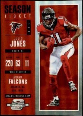 Julio Jones [Red] #1 Football Cards 2017 Panini Contenders Optic