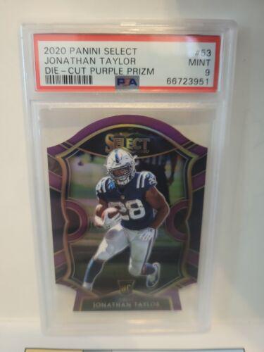 Jonathan Taylor [Green Prizm Die-Cut] Football Cards 2020 Panini Select Rookie Signatures