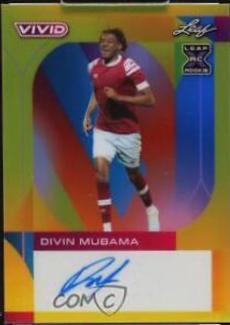 Divin Mubama #BA-DM1 Soccer Cards 2022 Leaf Vivid Autographs