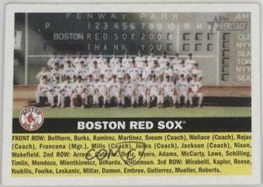 Boston Red Sox #111 Baseball Cards 2005 Topps Heritage