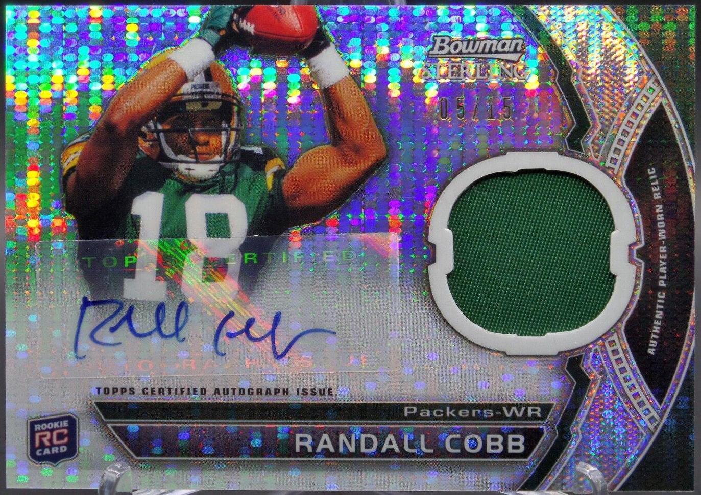 Randall Cobb [Pulsar Refractor] #BSARC Football Cards 2011 Bowman Sterling Autograph