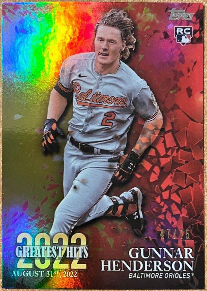 Gunnar Henderson 2024 Gold Parallel 2023 TOPPS Series 1