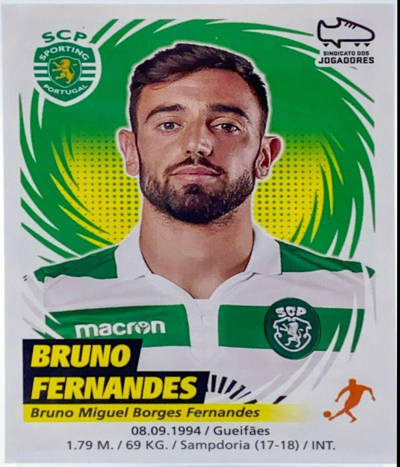 Bruno Fernandes #286 Soccer Cards 2018 Panini Futebol Portugal